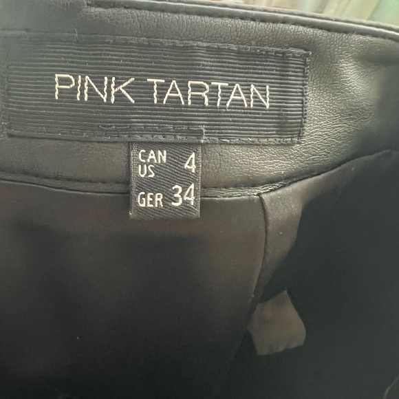 Pink tartan faux leather pencil skirt - Picture 4 of 4